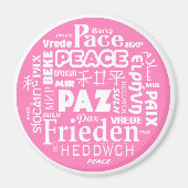 Custom Magnet Pink Peace (Vorne)