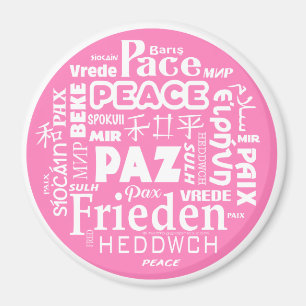 Custom Magnet Pink Peace