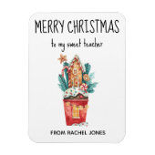 Custom Magnet Sweet Teacher Frohe Weihnachten (Vertikal)