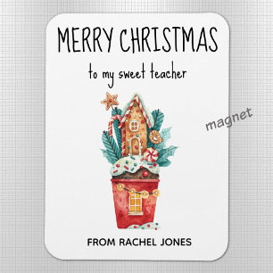 Custom Magnet Sweet Teacher Frohe Weihnachten