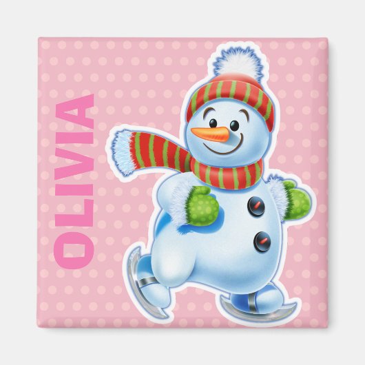 Custom Magnet Weihnachts-Snowman-Figuren. (Vorne)