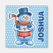 Custom Magnet Weihnachts-Snowman-Figuren. (Vorne)