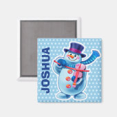 Custom Magnet Weihnachts-Snowman-Figuren. (Vorderseite/Rückseite)