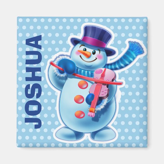 Custom Magnet Weihnachts-Snowman-Figuren. (Vorne)