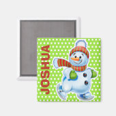 Custom Magnet Weihnachts-Snowman-Figuren. (Vorderseite/Rückseite)