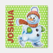 Custom Magnet Weihnachts-Snowman-Figuren. (Vorne)
