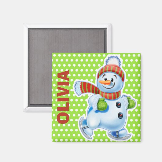 Custom Magnet Weihnachts-Snowman-Figuren. (Vorderseite/Rückseite)