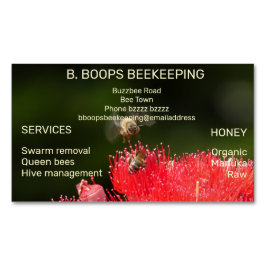 CUSTOM MAGNETIC REEKEEPER APIARY BUSINESS CARD MAGNETISCHE VISITENKARTE