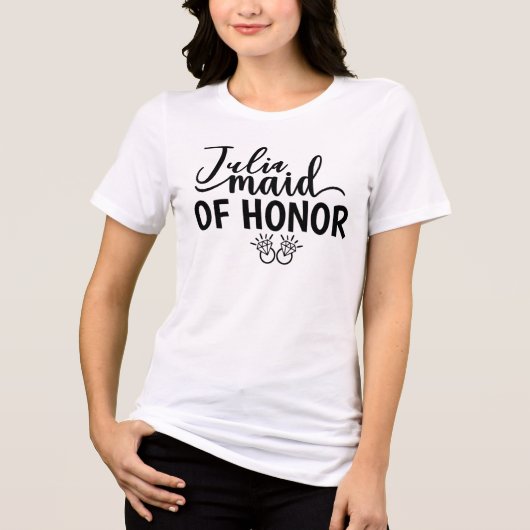 Custom Maid of Honor Tee (Vorderseite)