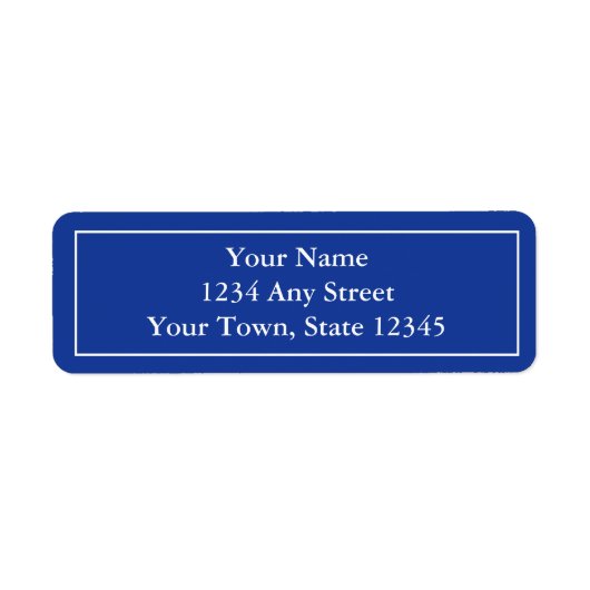 Custom Mailadresse Labels - Navy Blue (Vorne)