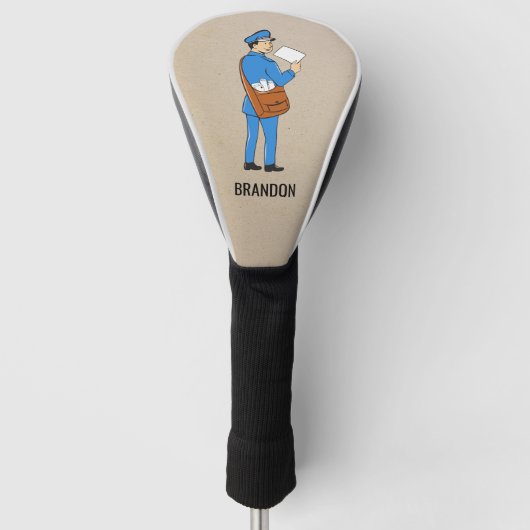 Custom Mailman Retro Letter Carrier Golf Headcover (Vorderseite)