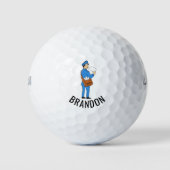 Custom Mailman Retro Letter Carrier Golfball (Vorderseite)