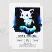 Custom Majestic Cat Birthday Einladung (Vorne/Hinten)