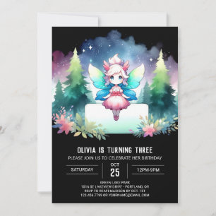 Custom Majestic Fairy Birthday Einladung