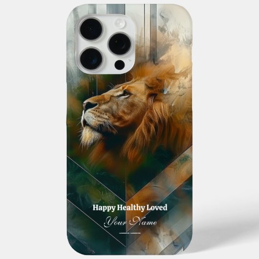 Custom : Majestic Lion iPhone 15 Promax Case (Rückseite)