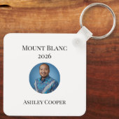 Custom Majestic Mont Blanc French Alps View Schlüsselanhänger (Rückseite)