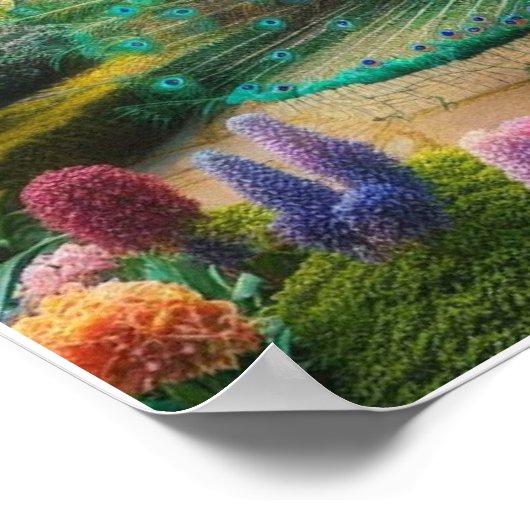 Custom Majestic Peacock Wall Poster (Ecke)