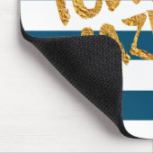 Custom Make Today Phantastisch Navy and Gold Mousepad (Ecke)