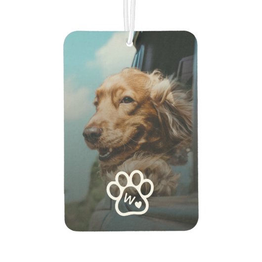 Custom Make Your Own Pet Photo Potrait Monogram Autolufterfrischer (Rückseite)