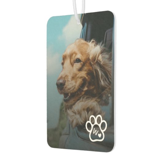 Custom Make Your Own Pet Photo Potrait Monogram Autolufterfrischer (Links)