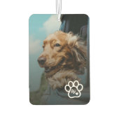 Custom Make Your Own Pet Photo Potrait Monogram Autolufterfrischer (Rückseite)