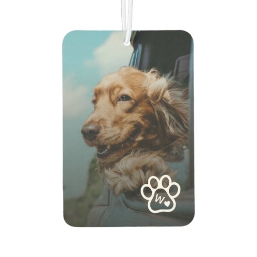 Custom Make Your Own Pet Photo Potrait Monogram Autolufterfrischer (Rückseite)