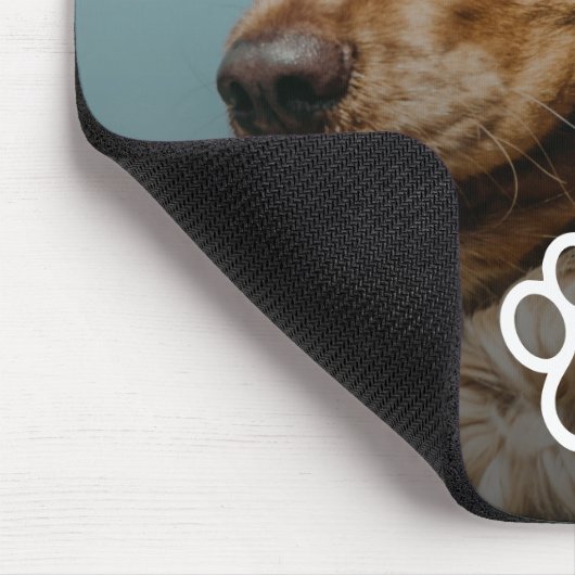 Custom Make Your Own Pet Photo Potrait Monogram Mousepad (Ecke)