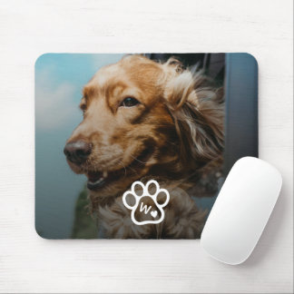 Custom Make Your Own Pet Photo Potrait Monogram Mousepad