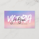 Custom Makeucer Influencer Vlogger Iridescent Beau Visitenkarte (Vorderseite)