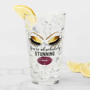 Custom Makeup Artist Eyelash Extension Gold Kiss Glas