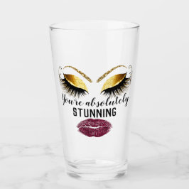 Custom Makeup Artist Eyelash Extension Gold Kiss Glas