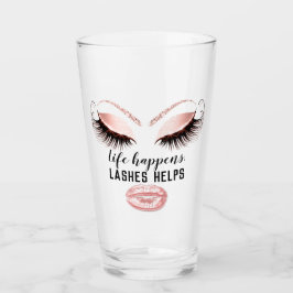 Custom Makeup Artist Eyelash Extension Pink Kiss Glas
