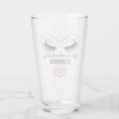 Custom Makeup Artist Eyelash Extension Pink Kiss Glas (Rückseite)