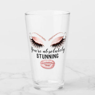 Custom Makeup Artist Eyelash Extension Pink Kiss Glas