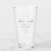 Custom Makeup Artist Eyelash Extension Pink Lippen Glas (Rückseite)