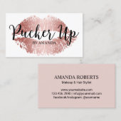 Custom Makeup Artist Rose Visitenkarte (Vorne/Hinten)