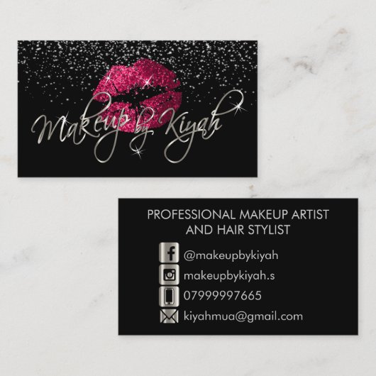 Custom - Makeup von Kiyah Visitenkarte (Vorne/Hinten)