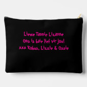 Custom MAL ANTIE / Crazy Aunt Afrikaanse Humor Zubehörtasche (Rückseite)