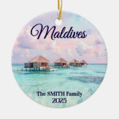 Custom Maldives Family Vacation Keramik Ornament (Vorne)