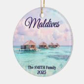 Custom Maldives Family Vacation Keramik Ornament (Links)