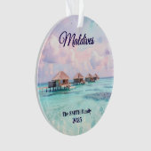 Custom Maldives Family Vacation Ornament (Vorderseite)