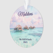 Custom Maldives Family Vacation Ornament (Vorderseite)