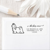 Custom Maltese dog return address labels (Insitu)