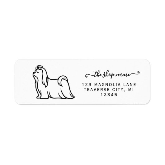 Custom Maltese dog return address labels (Vorne)
