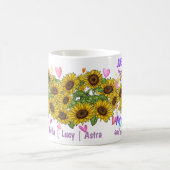 Custom Maltese Lover Sunflower Trainer Floral Kaffeetasse (Mittel)