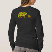 Custom MAMA BEAR Sonnenblumen Mama Frauen Tief V-N T-Shirt (Rückseite)