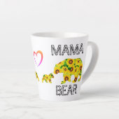 Custom MAMA BEAR Sonnenblumen Mama Glücklicher Mut Milchtasse (Rechte Ecke)