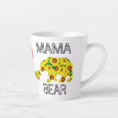 Custom MAMA BEAR Sonnenblumen Mama Glücklicher Mut Milchtasse (Rechts)
