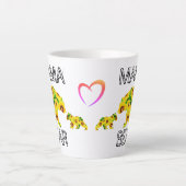 Custom MAMA BEAR Sonnenblumen Mama Glücklicher Mut Milchtasse (Vorderseite)