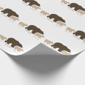 Custom Mama Bear With 2 Kid Names Mothers Day Gift Geschenkpapier (Ecke)